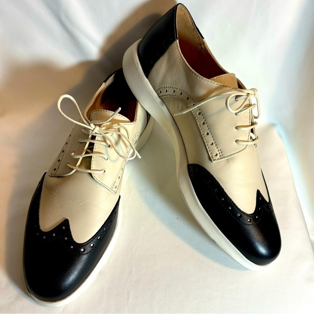 GEOX Sz 40 Lace Up Brogues Colour Block Oxfords Arjola Eyelet Casual Shoes